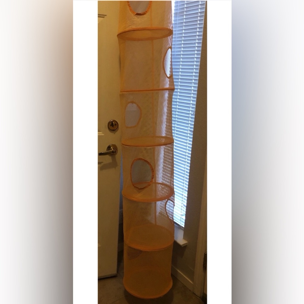 Ikea Orange Hanging Mesh Organizer